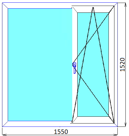 Пластиковое окно 1500x1520