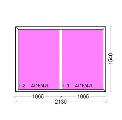 Пластиковое окно Veka WHS глухое 2130x1540