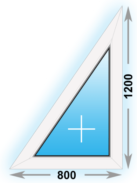 Готовое пластиковое окно Kbe одностворчатое 600х1200