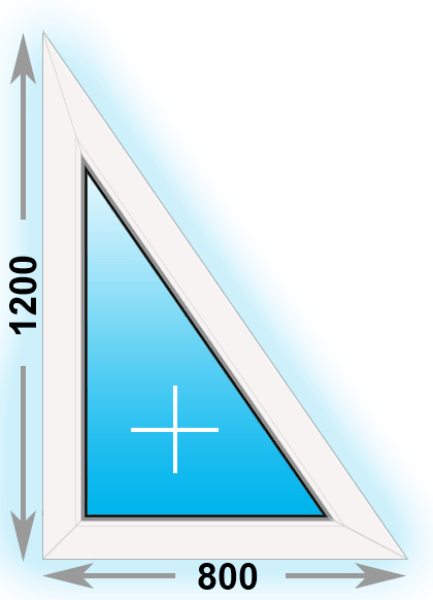 Готовое пластиковое окно Kbe одностворчатое 600х1400