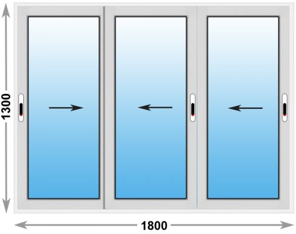 Алюминиевое окно Provedal 2-ух полозное 1800х1300