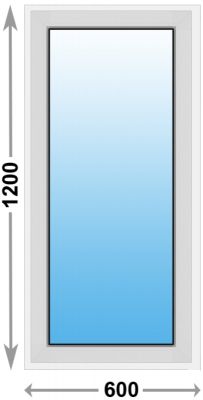 Алюминиевое окно Provedal глухое 600x1200 (ширина Х высота)  (600Х1200)