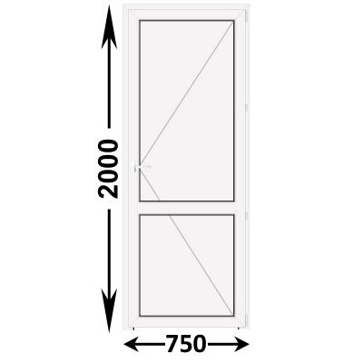 Готовая пластиковая межкомнатная дверь Veka WHS 750x2000 Правая (ширина Х высота) (750Х2000)