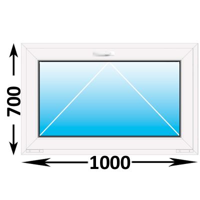 Пластиковое окно Melke Lite 70 фрамуга 1000x700 (ширина Х высота)  (1000Х700)