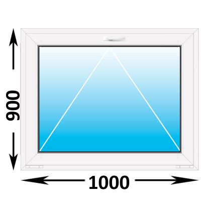 Пластиковое окно Melke Lite 70 фрамуга 1000x900 (ширина Х высота)  (1000Х900)
