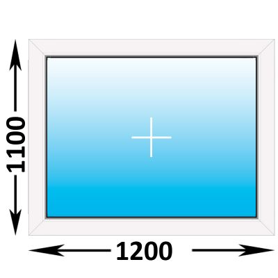 Пластиковое окно MELKE Lite 60 глухое 1200x1100 (ширина Х высота)  (1200Х1100)