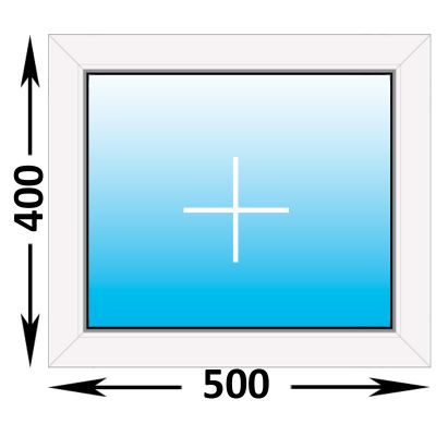 Пластиковое окно MELKE Lite 60 глухое 500x400 (ширина Х высота)  (500Х400)