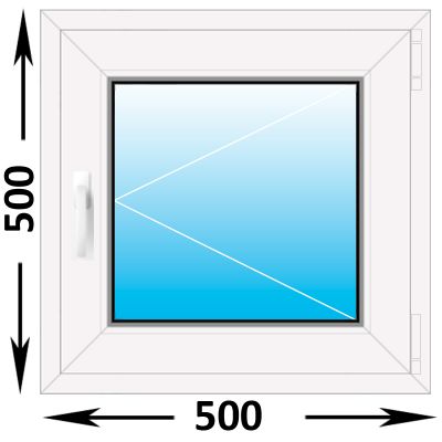 Пластиковое окно Melke Lite 70 одностворчатое 500x500 (ширина Х высота)  (500Х500)