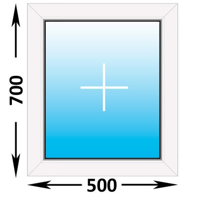 Пластиковое окно MELKE Lite 60 глухое 500x700 (ширина Х высота)  (500Х700)