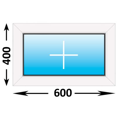 Пластиковое окно MELKE Lite 60 глухое 600x400 (ширина Х высота)  (600Х400)