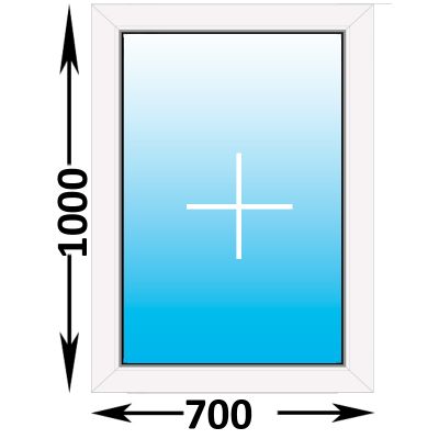 Пластиковое окно Melke Lite 70 глухое 700x1000 (ширина Х высота)  (700Х1000)