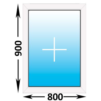 Пластиковое окно MELKE Lite 60 глухое 800x900 (ширина Х высота)  (800Х900)