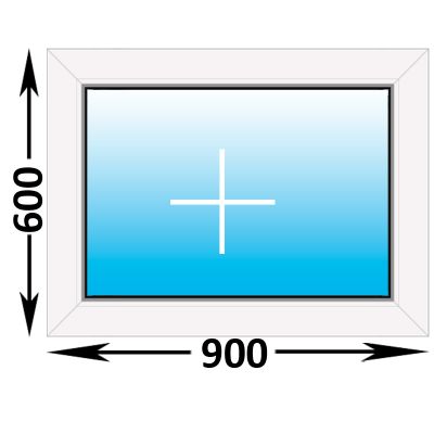 Пластиковое окно MELKE Lite 60 глухое 900x600 (ширина Х высота)  (900Х600)