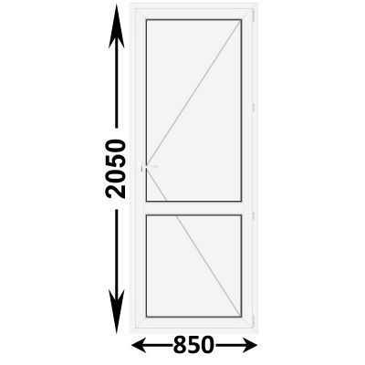Готовая пластиковая межкомнатная дверь Veka WHS 850x2050 Правая (ширина Х высота)  (850Х2050)