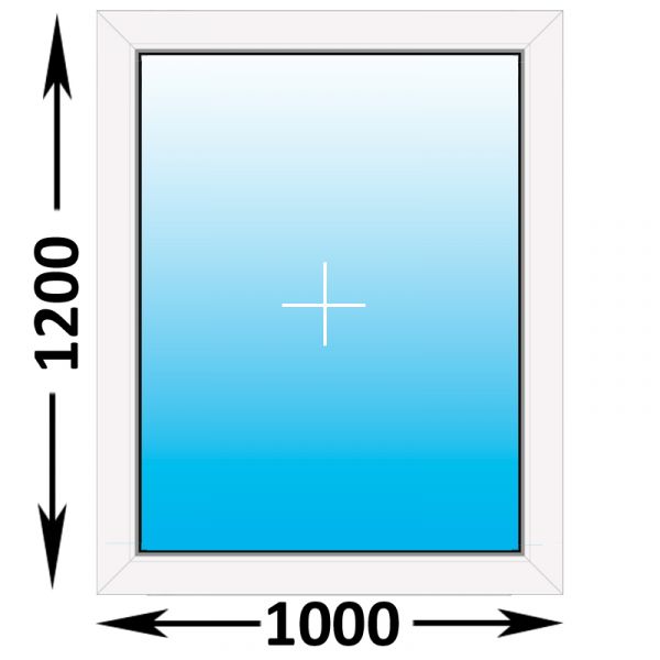 Готовое пластиковое окно Novotex глухое 1000x1200