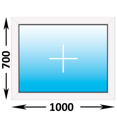 Готовое пластиковое окно Novotex глухое 1000x700 (ширина Х высота)  (1000Х700)