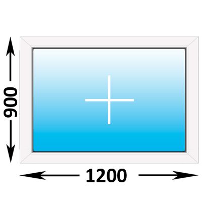 Готовое пластиковое окно Novotex глухое 1200x900 (ширина Х высота)  (1200Х900)