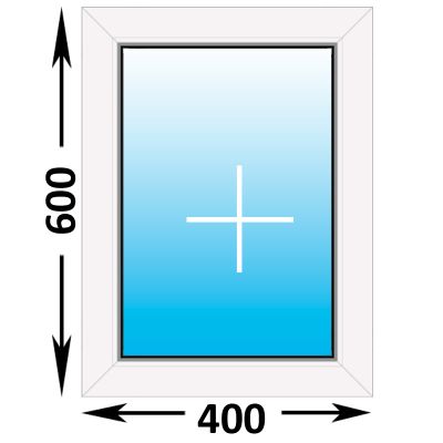 Готовое пластиковое окно Novotex глухое 400x600 (ширина Х высота)  (400Х600)