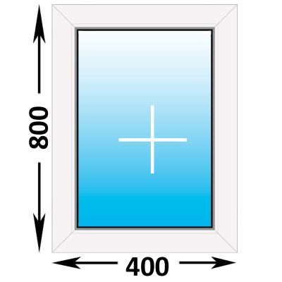 Готовое пластиковое окно Novotex глухое 400x800 (ШxВ)