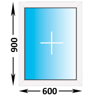 Готовое пластиковое окно Novotex глухое 600x900 (ШxВ)