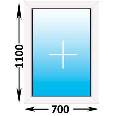 Готовое пластиковое окно Novotex глухое 700x1100 (ширина Х высота)  (700Х1100)