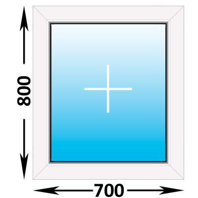 Готовое пластиковое окно Novotex глухое 700x800 (ШxВ)