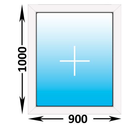 Готовое пластиковое окно Novotex глухое 900x1000 (ширина Х высота)  (900Х1000)