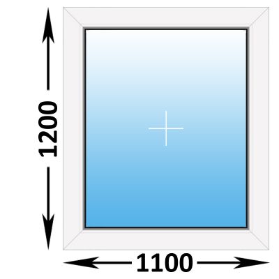 Пластиковое окно Rehau Blitz глухое 1100x1200 (ширина Х высота)  (1100Х1200)