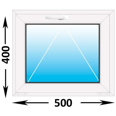 Пластиковое окно Rehau Blitz фрамуга 500x400 (ШxВ)