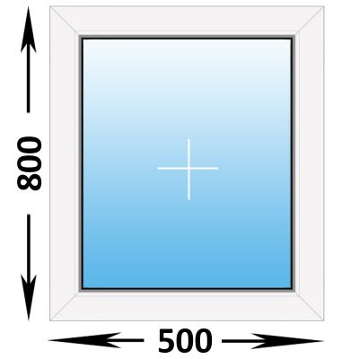 Пластиковое окно Rehau Blitz глухое 500x800 (ширина Х высота)  (500Х800)