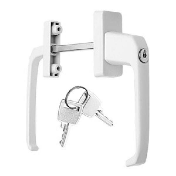 Ручка оконная двусторонняя с ключом узкая асимметричная RAOSK12