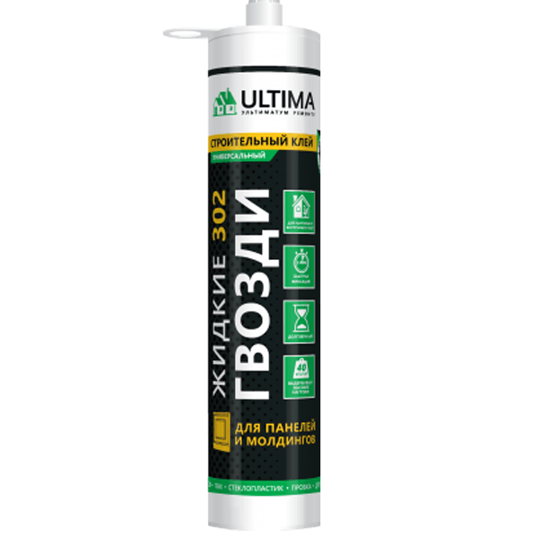 Жидкие гвозди ULTIMA 302 клей для панелей и молдингов