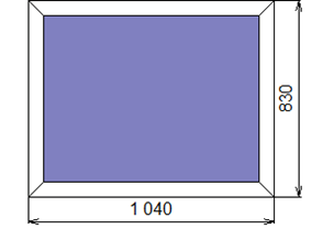 Пластиковое окно Veka WHS глухое 1040x830