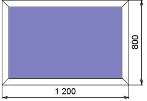 Пластиковое окно Veka WHS глухое 1200x800