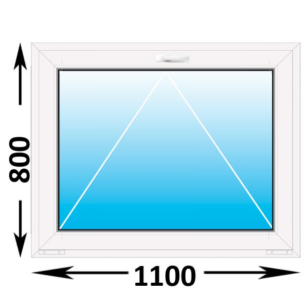 Пластиковое окно Veka WHS 72 двухстворчатое 1450x1450