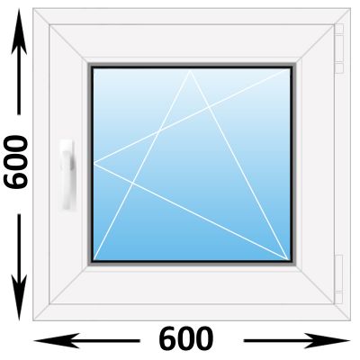 Пластиковое окно Veka WHS 60 одностворчатое 600x600 (ширина Х высота)  (600Х600)